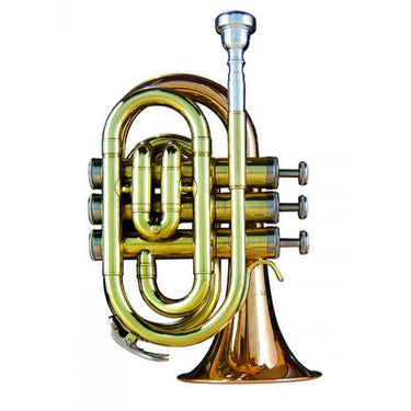 Trompeta Pocket Silvertone Sib Combinada Laqueada-cobrizada, Sltp003